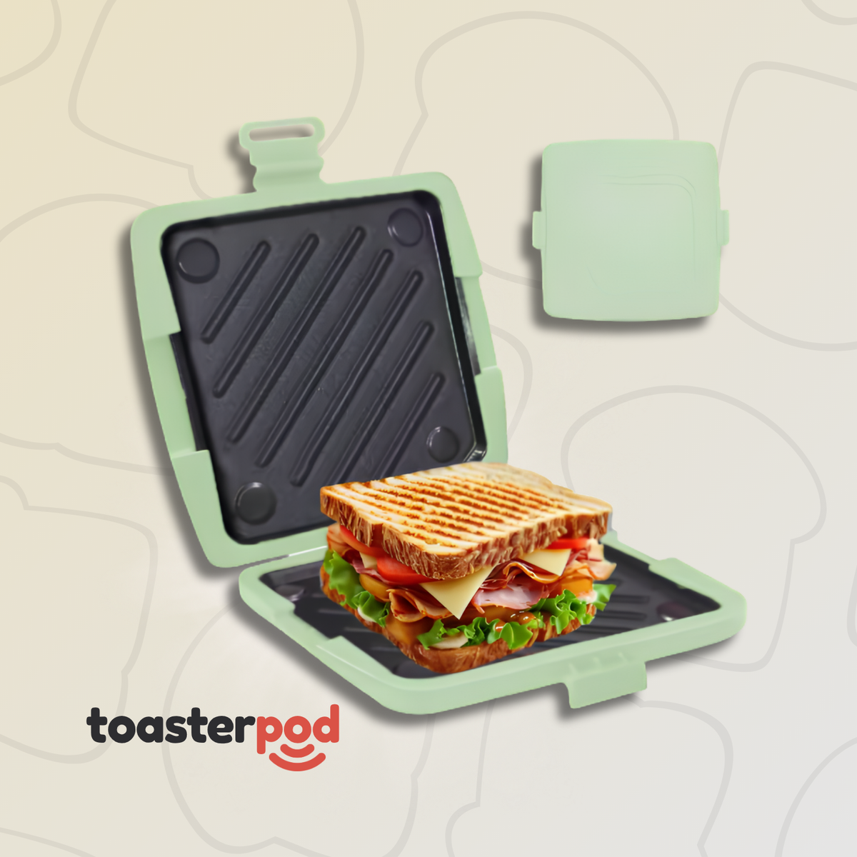 toasterpod Microwave Toastie Maker - Green