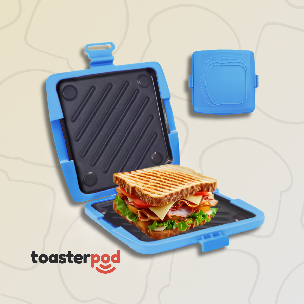 toasterpod Microwave Toastie Maker - Blue